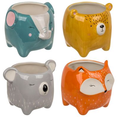 Keramik Übertopf in Tierform, Tier Blumentopf Deko Pflanztopf Zimmerpflanze