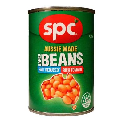 Spc Aussie Made Baked Beans Rich Tomato Sauce salzreduziert 425 g