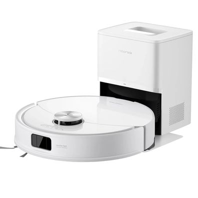 Roborock Saugroboter Q10 VF+ Weiß mit RockDock Plus Absaugstation, 10.000 Pa, LiDAR