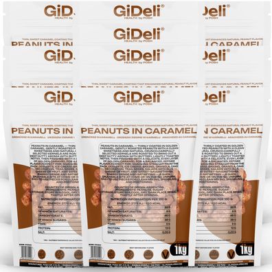 Gebrannte Erdnüsse 10kg Karamell Süß Knusprig Snack Party Gastronomie GiDeli