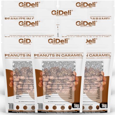 Gebrannte Erdnüsse 8kg Karamell Süß Knusprig Snack Party Gastronomie GiDeli