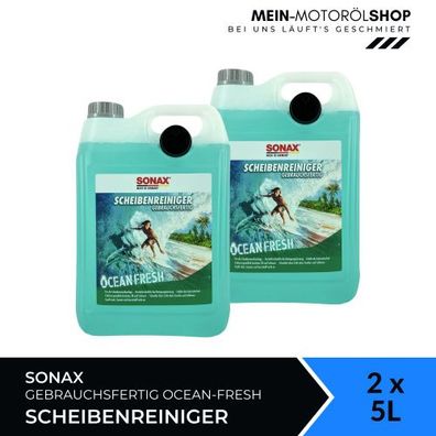 Sonax ScheibenReiniger gebrauchsfertig Ocean-fresh 2x5 Liter