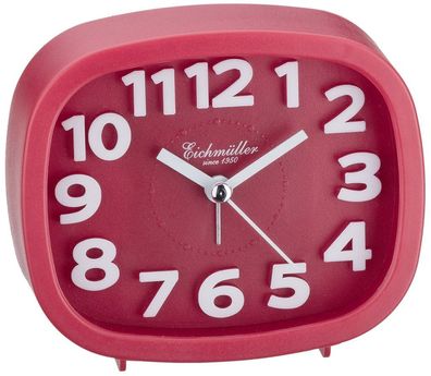 Eichmüller Wecker rot schleichende Sekunde Quarz Analog Kunststoff