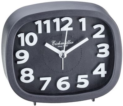 Eichmüller Wecker schleichende Sekunde Quarz Analog Kunststoff schwarz