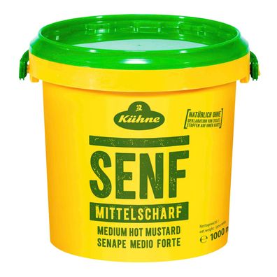 Kühne Senf würzig-pikant (1 kg im Eimer)