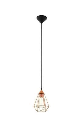 Eglo Pendelleuchte Tarbes kupfer-schwarz Ø 17,5 cm E27 Pendelleuchte