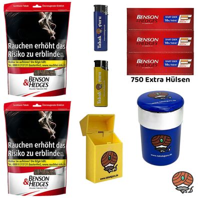 Benson & Hedges Red Volumentabak Beutel 2x 160g, Extra Hülsen, Autoascher