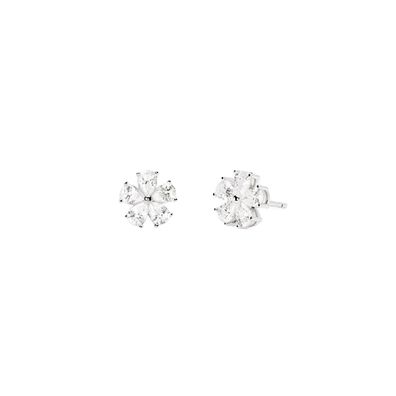 Mabina Blumen Ohrstecker Silber 925 Zirkon 563940