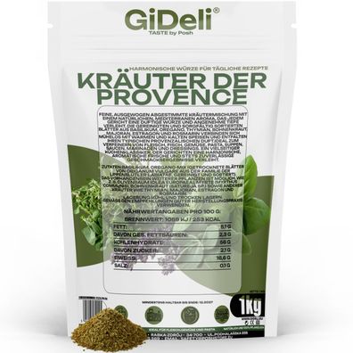 Kräuter der Provence 1kg Mediterran Naturbelassen Vegan Fisch Fleisch GiDeli