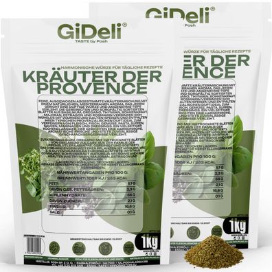 Kräuter der Provence 2kg Mediterran Naturbelassen Vegan Fisch Fleisch GiDeli