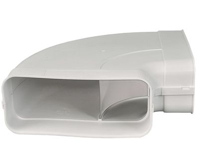 Flachkanal 222x89mm Muffe beidseitig 90° Bogen waagerecht Lüftungsbogen Küche