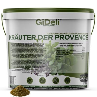 Kräuter der Provence 500g Mediterran Naturbelassen Vegan Fisch Fleisch GiDeli