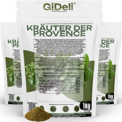 Kräuter der Provence 3kg Mediterran Naturbelassen Vegan Fisch Fleisch GiDeli