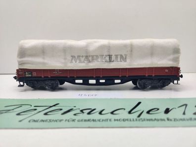 Märklin H0 AC 4517 Niederbordwagen m Plane "Märklin" OOt / DB