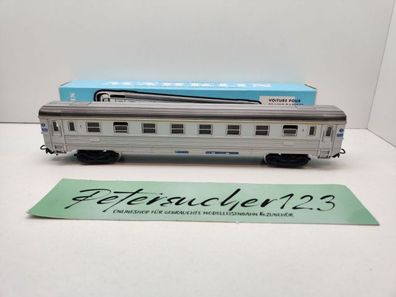 Märklin H0 AC 4076 D-Zug-Wagen 1. Kl A9uj / Inox / SNCF / OVP hellblau