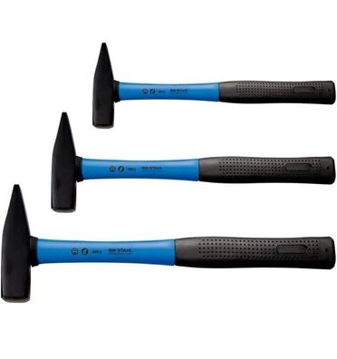 1x Schlosserhammersatz, Fiberglas-Stiel, 3-teilig, 50430L SW-Stahl