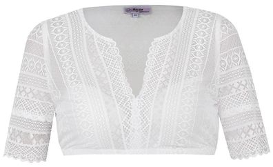 Dirndlbluse Geßlau kurzarm weiß
