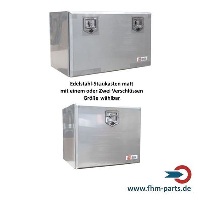 LKW Staukasten Staubox Werkzeugkasten Edelstahl matt 1,5 mm Größe wählbar