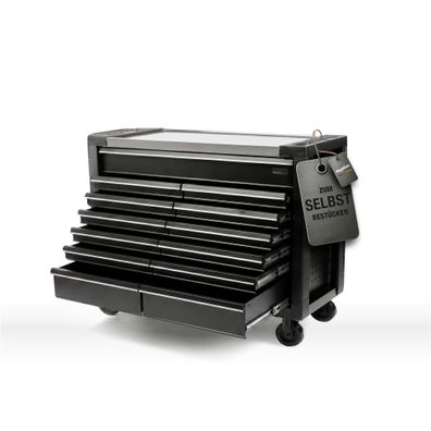 Werkzeugwagen PRO Line "DOUBLE FULL BLACK" mit 13 Schubladen - ohne Werkzeug