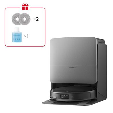 Roborock Saros 20X Schwarz Wischroboter mit RockDock Absaug- / /einigungsstation
