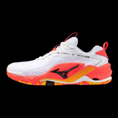 MIZUNO Wave Stealth Neo 2 Indoorschuhe Handball weiß/rotorange