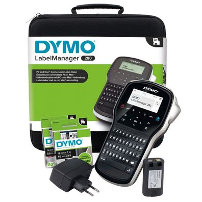 Dymo LabelMANAGER 280 - Beschriftungsgerät - s/w - Thermotransfer - Rolle (1,2 cm)