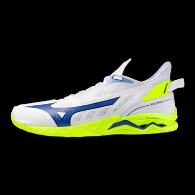 MIZUNO Wave Mirage 5 Indoorschuhe Handball weiß/neongelb/blau