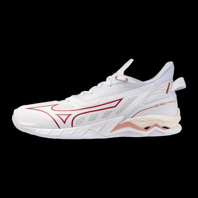 MIZUNO Wave Mirage 5 W Damen Indoorschuhe Volleyball Handball Weiß/Rot