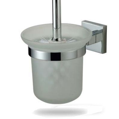 Design Bürstengarnitur mit Behälter aus Glas | WC-Bürste | Klobürste | WC-Bürste