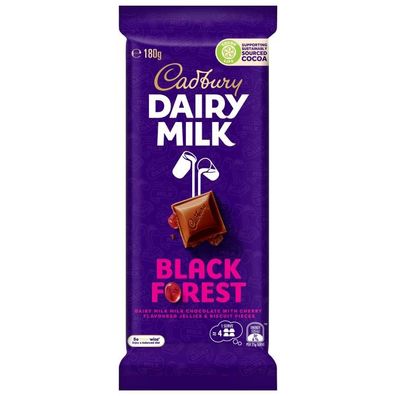 Cadbury Black Forest Schokolade - Import 180 g