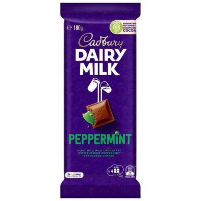 Cadbury Peppermint Schokolade - Import 180 g