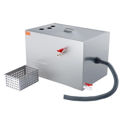 VEVOR Fettabscheider 40 lbs Edelstahl 9,96 GPM Einlass oben