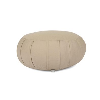 Meditationskissen Zafu Eco Dinkelfüllung Bezug light taupe