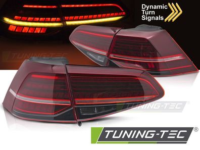 Voll LED Upgrade Design Rückleuchten Set passend für VW Golf 7 (VII) 13-19 Rot mit