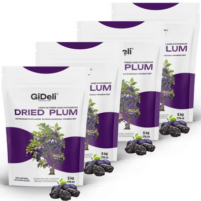 Getrocknete Pflaumen 20kg Ohne Stein Ungesüßt Vegan Pure Snack Müsli GiDeli