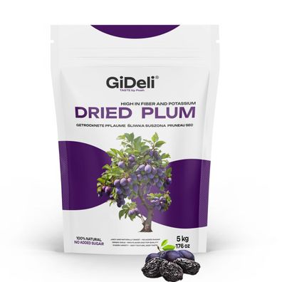 Getrocknete Pflaumen 5kg Ohne Stein Ungesüßt Vegan Pure Snack Müsli GiDeli
