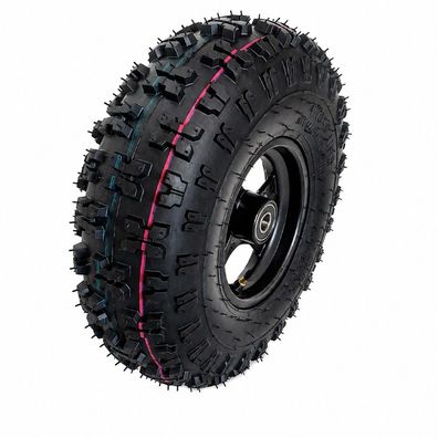 Komplettrad Kinderquadreifen Quadreifen Reifen 4.10-4 Kinderquad Quad ATV Schwarz