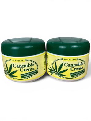 2 x 125ml Bio-Vital Hanfcreme Körpercreme Hanf Creme Teufelskralle Körperpflege