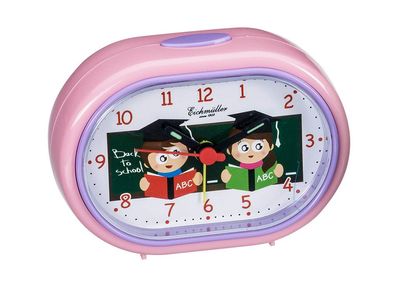 Analoger Wecker Kinderwecker Reisewecker rosa - Back to School
