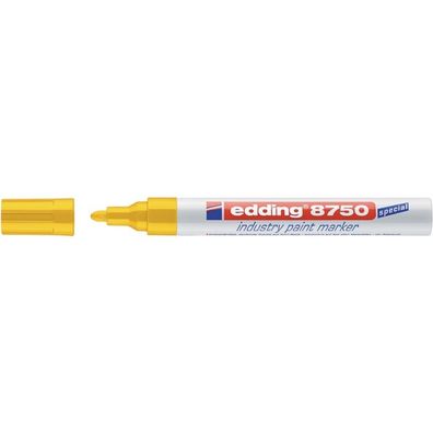 edding Lackmarker edding 8750 - gelb 2-4 mm Rundspitze permanent nicht nachfüllbar