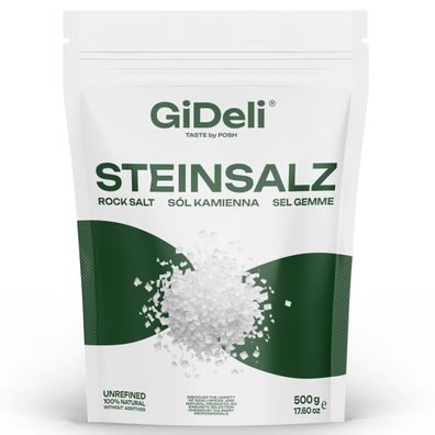 Steinsalz 500g Grob Speisesalz Badesalz Streusalz Halit Ohne Zusätze GiDeli