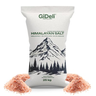 Himalayasalz 25kg Rosa Grob Kristallsalz Steinsalz Saunasalz Speisesalz GiDeli