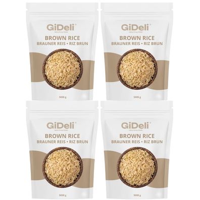 Braunreis 20kg Naturreis Unpoliert Vollkorn Ballaststoffe Protein Vegan GiDeli