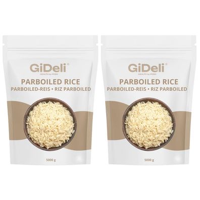 Parboiled Reis 10kg Langkorn Locker Nährstoffreich B-Vitamine Vegan Natur GiDeli