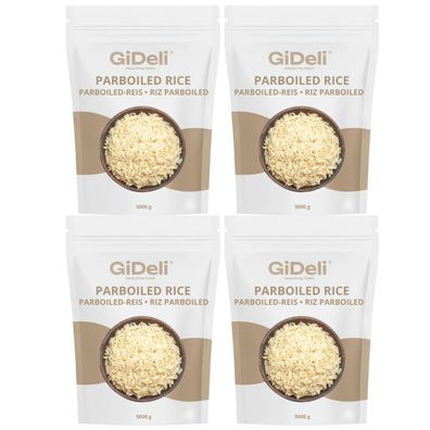 Parboiled Reis 20kg Langkorn Locker Nährstoffreich B-Vitamine Vegan Natur GiDeli