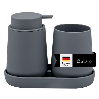 B-Ware eluno Bad-Accessoires Set TESERO 3tlg. bestehend aus 1x Seifenspender, 1x Bech