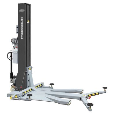 Twin Busch ® 1 Säulen Hebebühne 2,5 t MOBIL - Ultraflach - jetzt 20 % flacher