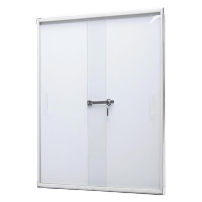 Schaukasten HWC-Q50, Magnettafel Whiteboard, abschließbar inkl. Zubehör 96x66x9cm