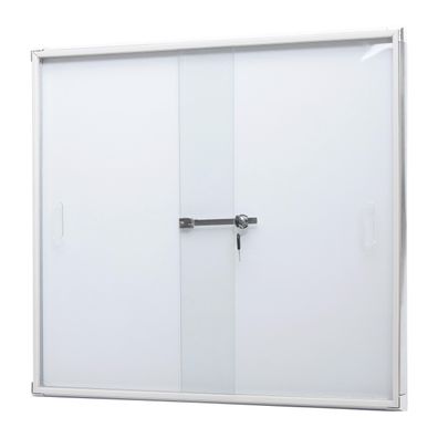Schaukasten HWC-Q50, Magnettafel Whiteboard, abschließbar inkl. Zubehör 67x68x9cm