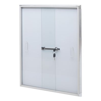 Schaukasten HWC-Q50, Magnettafel Whiteboard, abschließbar inkl. Zubehör 66x47x9cm
